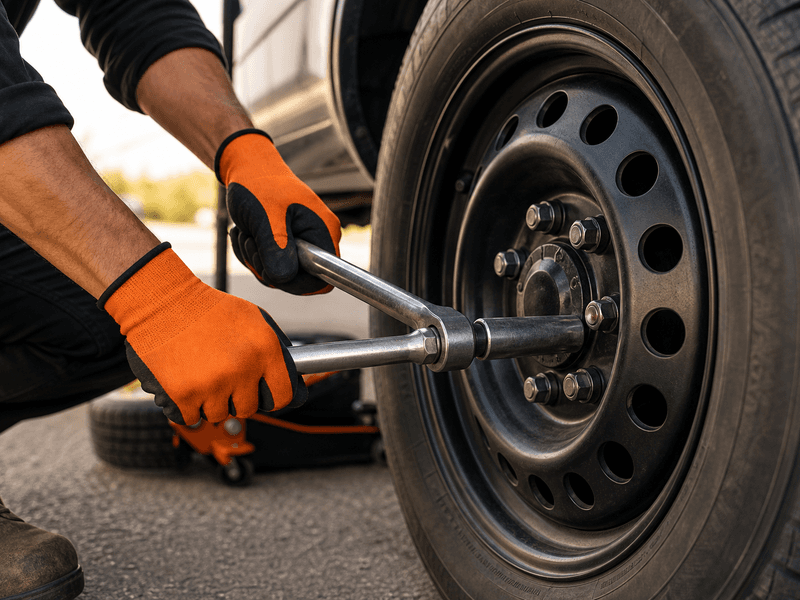 roadside flat tire change in Ocala