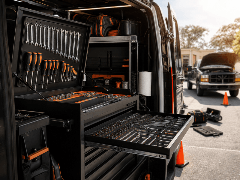 organized mobile mechanic tool chest